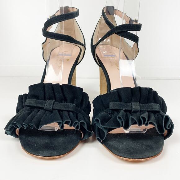 Kate Spade Dawson Suede Cork Wedge Sandal Women’s Size 6 - Picture 3 of 10